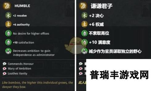 《全面战争：三国》谦谦君子特性效果一览